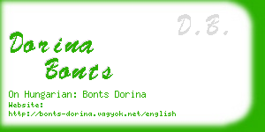 dorina bonts business card